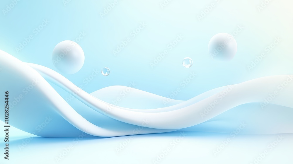 Poster subtle light blue design with soft shading and smooth transitions, creating a calm, professional atm