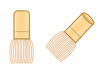Yellow matcha green tea brush tools
