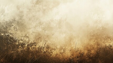 Abstract Painting of a Brown and Beige Landscape