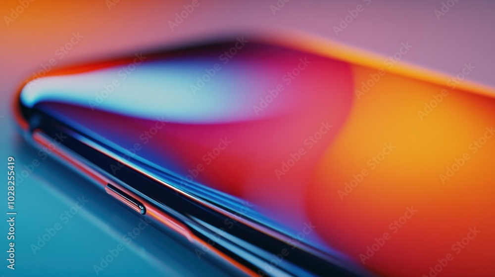 Poster smartphone with colorful gradient