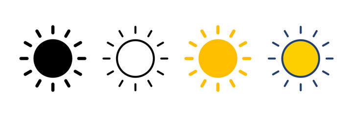 Sun icon vector. Brightness Icon vector