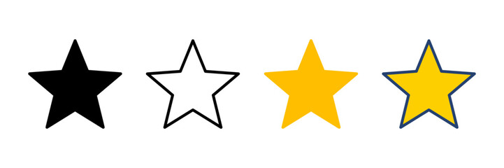 Star Icon vector. rating icon vector. favourite star icon