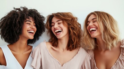Fototapeta premium Friends Sharing Laughs and Fashion Tips Together