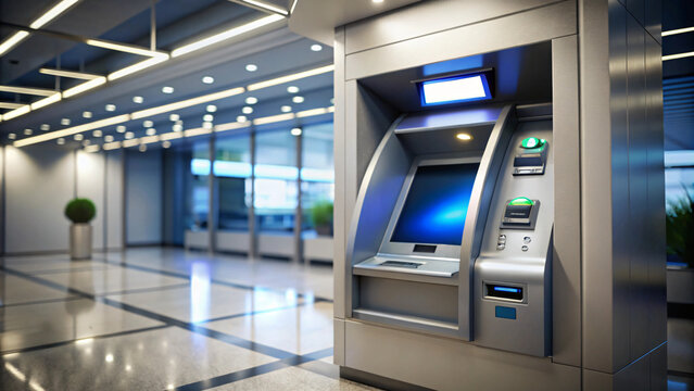 Modern ATM in a Stylish Indoor Setting