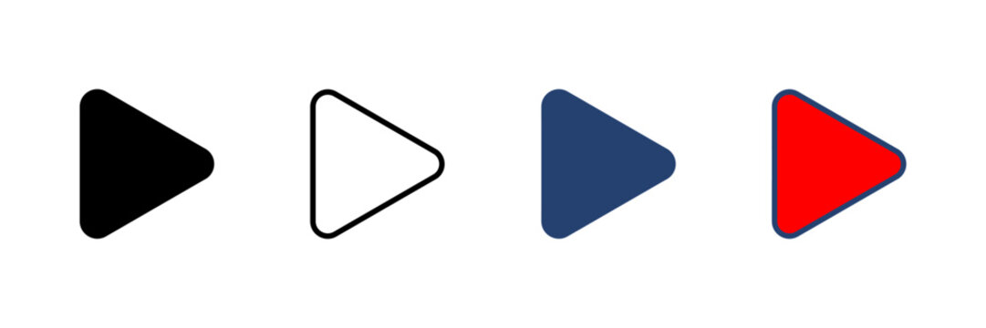 Play Icon vector. Play button vector icon