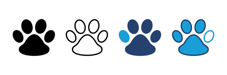 Paw icon vector. paw print icon vector. dog or cat paw