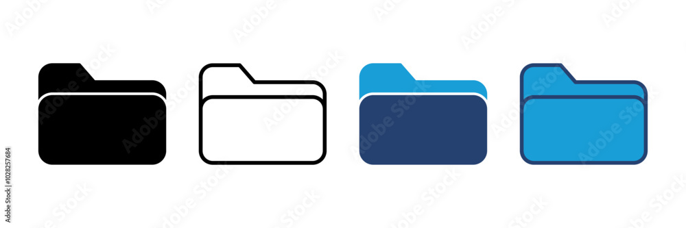 Poster folder icon vector. folder vector icon
