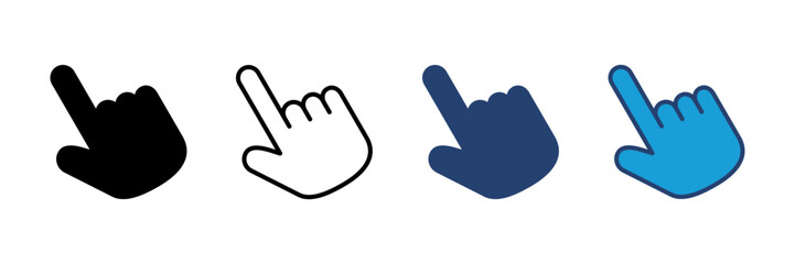 Obraz premium Hand cursor icon. cursor icon vector. hand cursor icon click