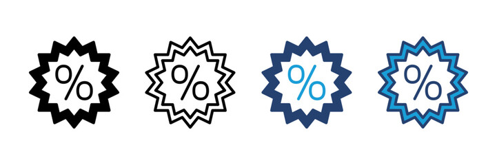 Obraz premium Discount icon vector. Discount tag icon.