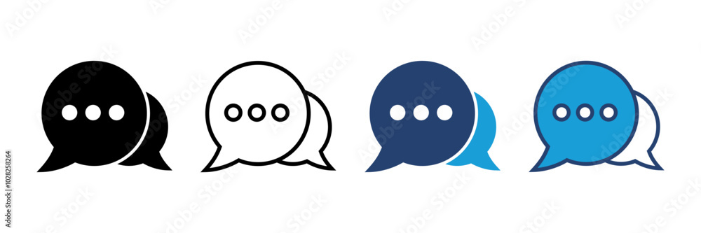Poster chat icon vector. speech bubble icon. comment icon vector. message. contact us