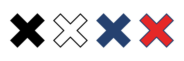 Fototapeta premium Close vector icon. Delete icon vector. cross sign