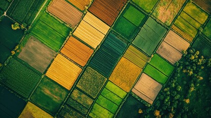 Climate change impact on agricultural data, visualizing long-term trends in temperature, rainfall, and crop yield, with advanced analytics predicting future challenges for farming