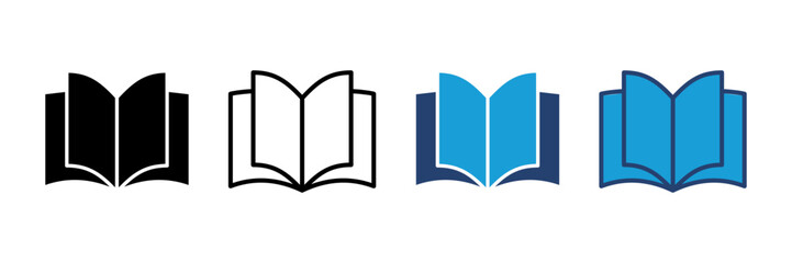 Book icon vector. open book icon vector. ebook icon