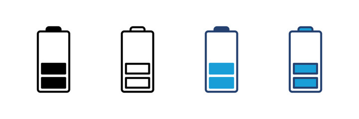 Battery vector icon. battery charge level. battery Charging icon