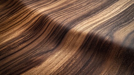 Close-up of Dark Wood Grain with Curved Surface