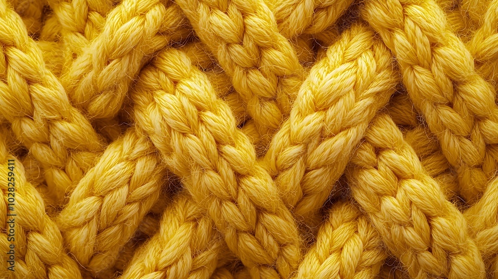 Poster yellow knitted wool texture background pattern with high resolution top view copy space : generative