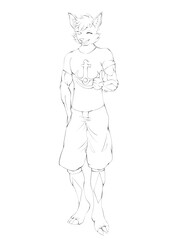 Casual furry character