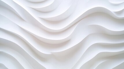 Obraz premium Abstract White Wavy Pattern