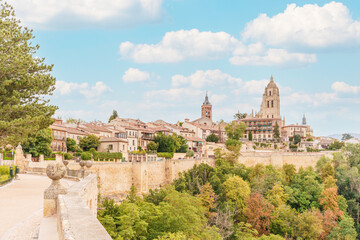 Fototapeta premium View of the city of Segovia in Spain