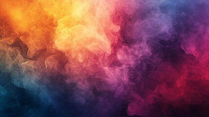 Abstract Colorful Smoke with Swirling Patterns