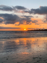 sunset over the sea, beaches in australia