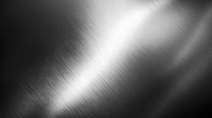 Brushed Metal Surface with Diagonal Light Reflection