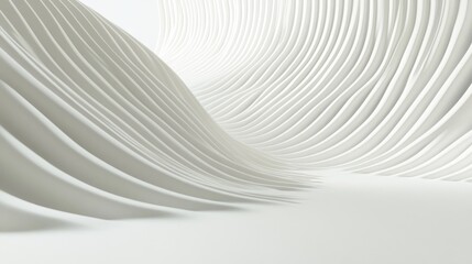 Abstract White Curved Structure