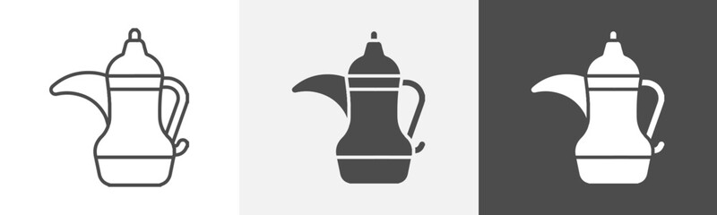 tea pot Flat design on isolated background
