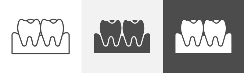 teeths icon Flat design on isolated background