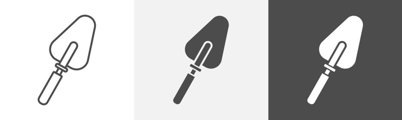 trowel icon Flat design on isolated background