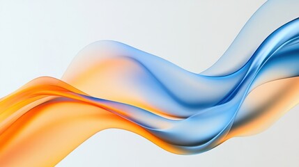Naklejka premium Abstract Orange and Blue Waves