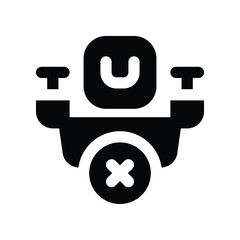 delivery drone icon. vector glyph icon for your website, mobile, presentation, and logo design.
