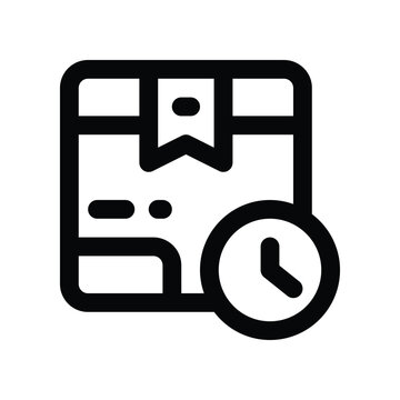 recommend clip art: delivery estimation icon. vector line icon for your website, mobile, presentation, and logo design.
