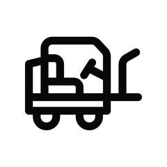 forklift icon. vector line icon for your website, mobile, presentation, and logo design.