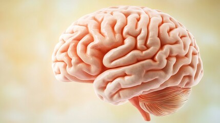 Close-up of human brain with intricate neural pathways, symbolizing cognitive biases and complex thought processes, ideal for educational or scientific presentations.