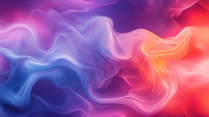 Obraz premium Abstract Swirling Colors in a Gradient of Blue, Pink, and Orange