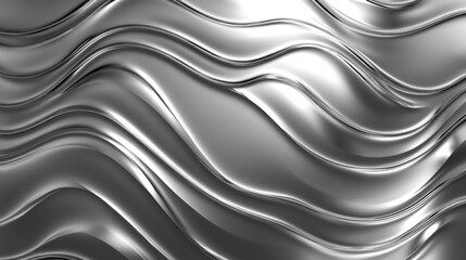 Obraz premium Abstract Shiny Metallic Wavy Surface