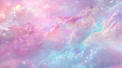 Fototapeta premium Abstract iridescent foam texture with soft, pink, blue, and purple hues