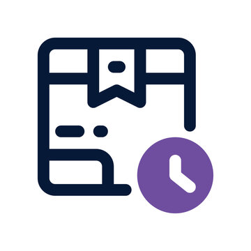 recommend clip art: delivery estimation icon. vector dual tone icon for your website, mobile, presentation, and logo design.