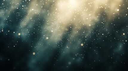 Obraz premium Abstract Background with Golden Lights and Dark Blue Haze