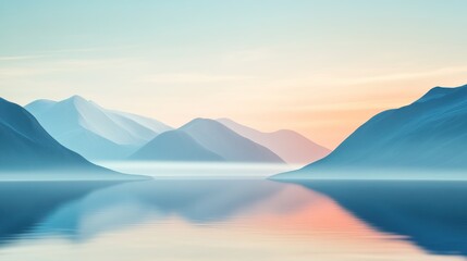 Mountain Reflections in a Serene Lake