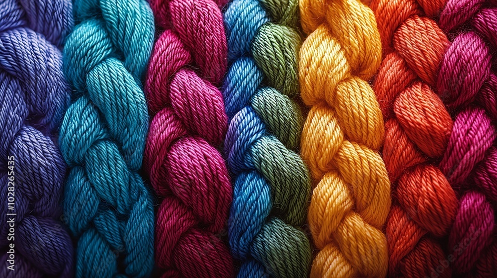 Fototapete colorful knitted wool texture background pattern with high resolution top view copy space : generati