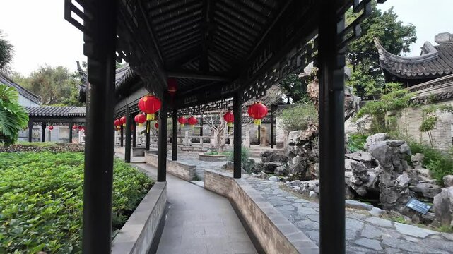 private garden with jiangnan style,named zhanyuan,in zhongshan,guangdong