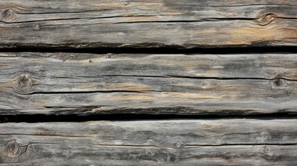 Fototapeta premium Weathered Gray Wooden Planks with Knots and Cracks