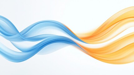Obraz premium Abstract Flowing Lines in Blue and Orange