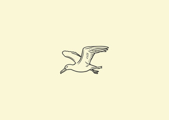Vector illustration of Albatros Logo Design