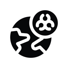 earth icon. vector glyph icon for your website, mobile, presentation, and logo design.