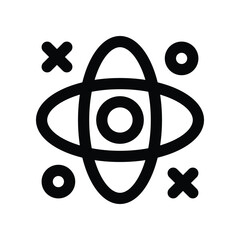 atom icon. vector line icon for your website, mobile, presentation, and logo design.