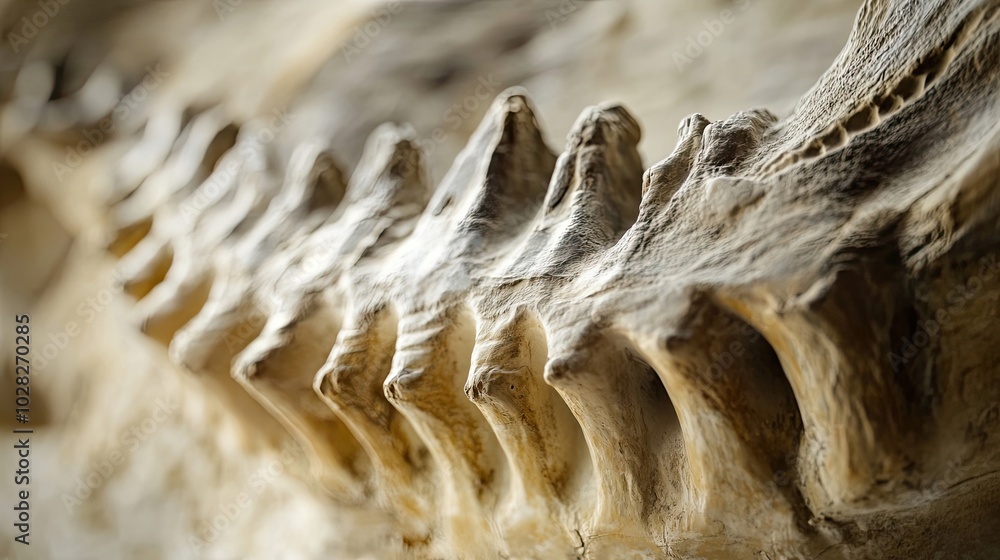 Poster close-up of a whale vertebrae with visible bone structure