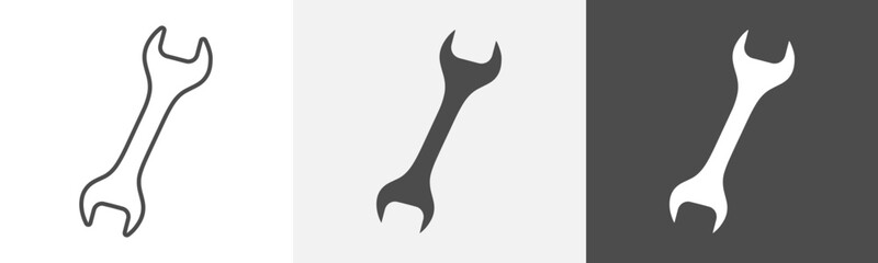 wrench icon Isolated vector art